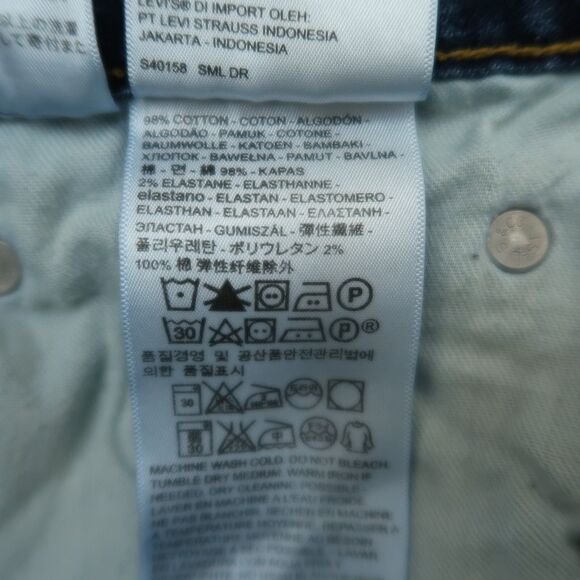 Levi's 514 Jeans Mens Size 40x30 Blue Classic Straight Denim Pants Dark Wash - Picture 9 of 16